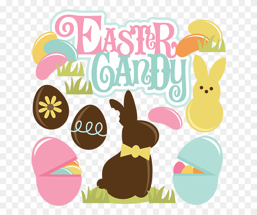 648x641 Easter Candy - Easter Peeps Clipart