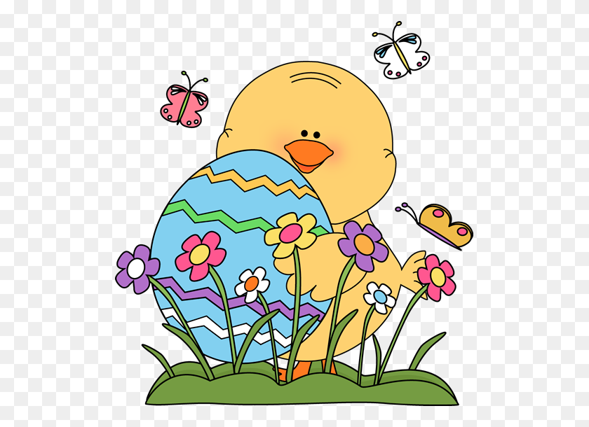 511x550 Easter Chick Clip Art - Easter Background Clipart