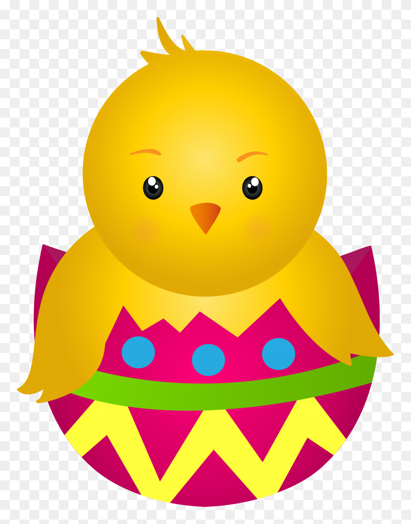 6179x8000 Pollo De Pascua Con Huevo Clipart Png - Pollo De Dibujos Animados Png