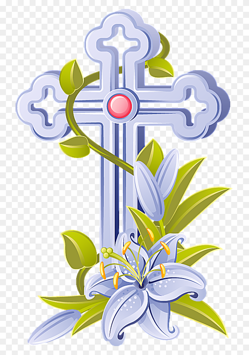 735x1135 Easter Clipart Dinner - Easter Lily PNG