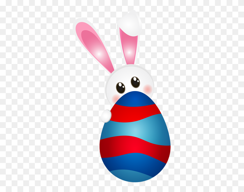 345x600 Easter Cute Egg Bunny Clip Art - Free Easter Egg Hunt Clipart