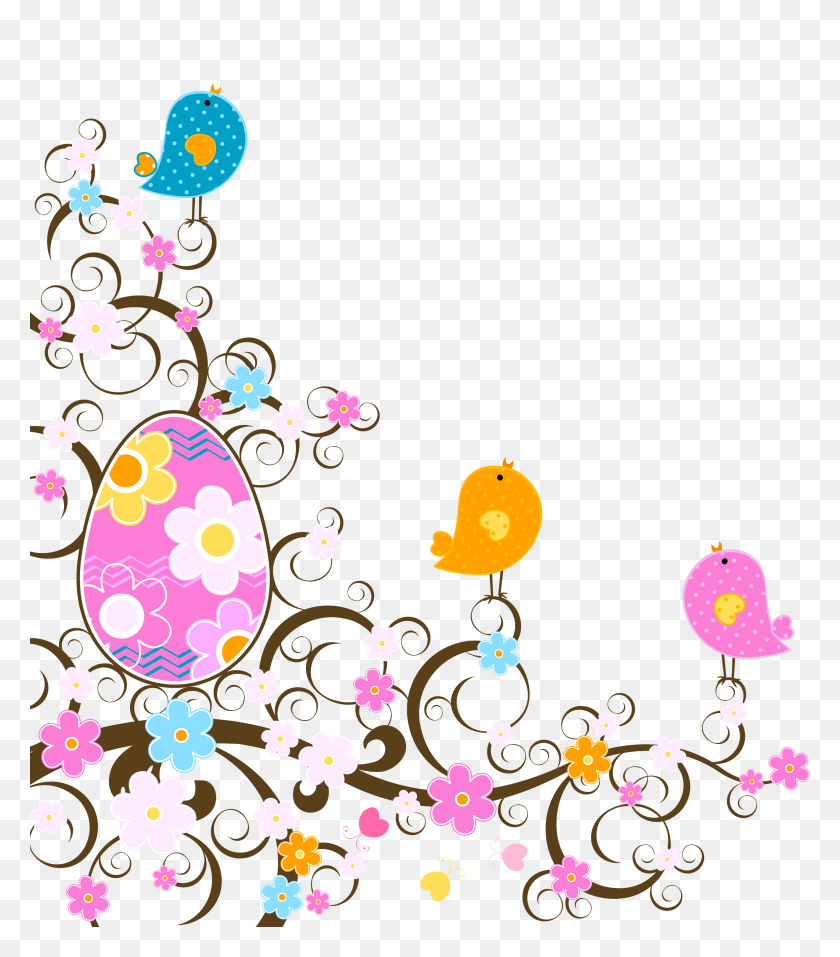 2637x3034 Easter Decoration With Flowers Png Transparent Clipart All - Picsart Clipart