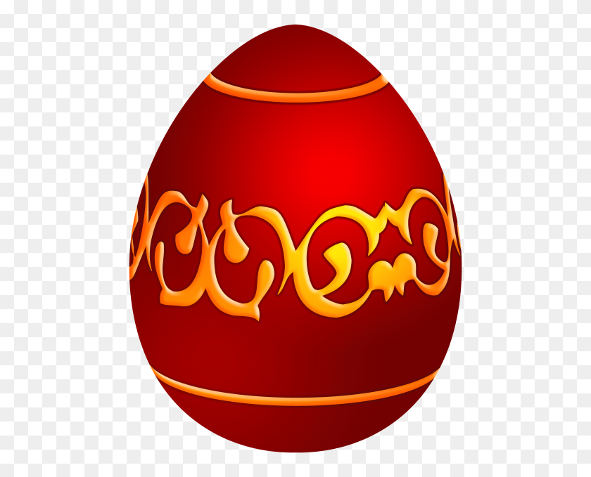 480x619 Easter Decorative Red Egg Png - Easter Egg PNG