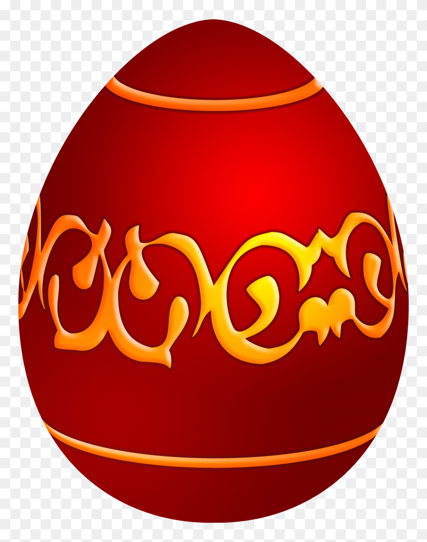 3879x5000 Easter Decorative Red Egg Png Clip Art - Egg PNG