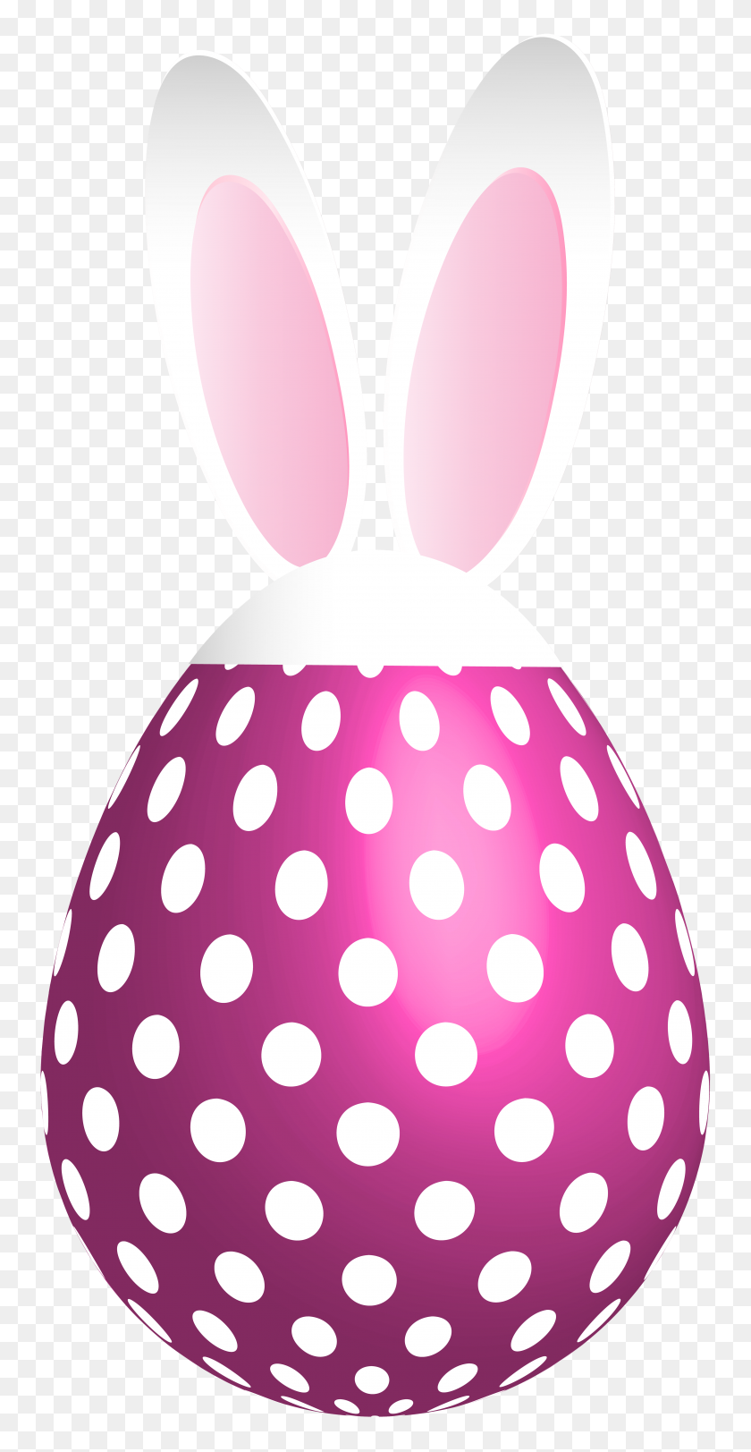 3992x8000 Easter Dotted Bunny Egg Pink Transparent Png Clip Gallery - Easter Clipart Transparent