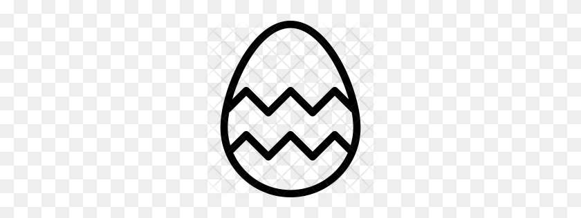 256x256 Значок Пасхального Яйца - Пасхальное Яйцо Черно-Белый Клипарт