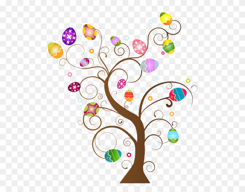 544x600 Easter Egg Tree Png Clip Art - Pinecone Clipart