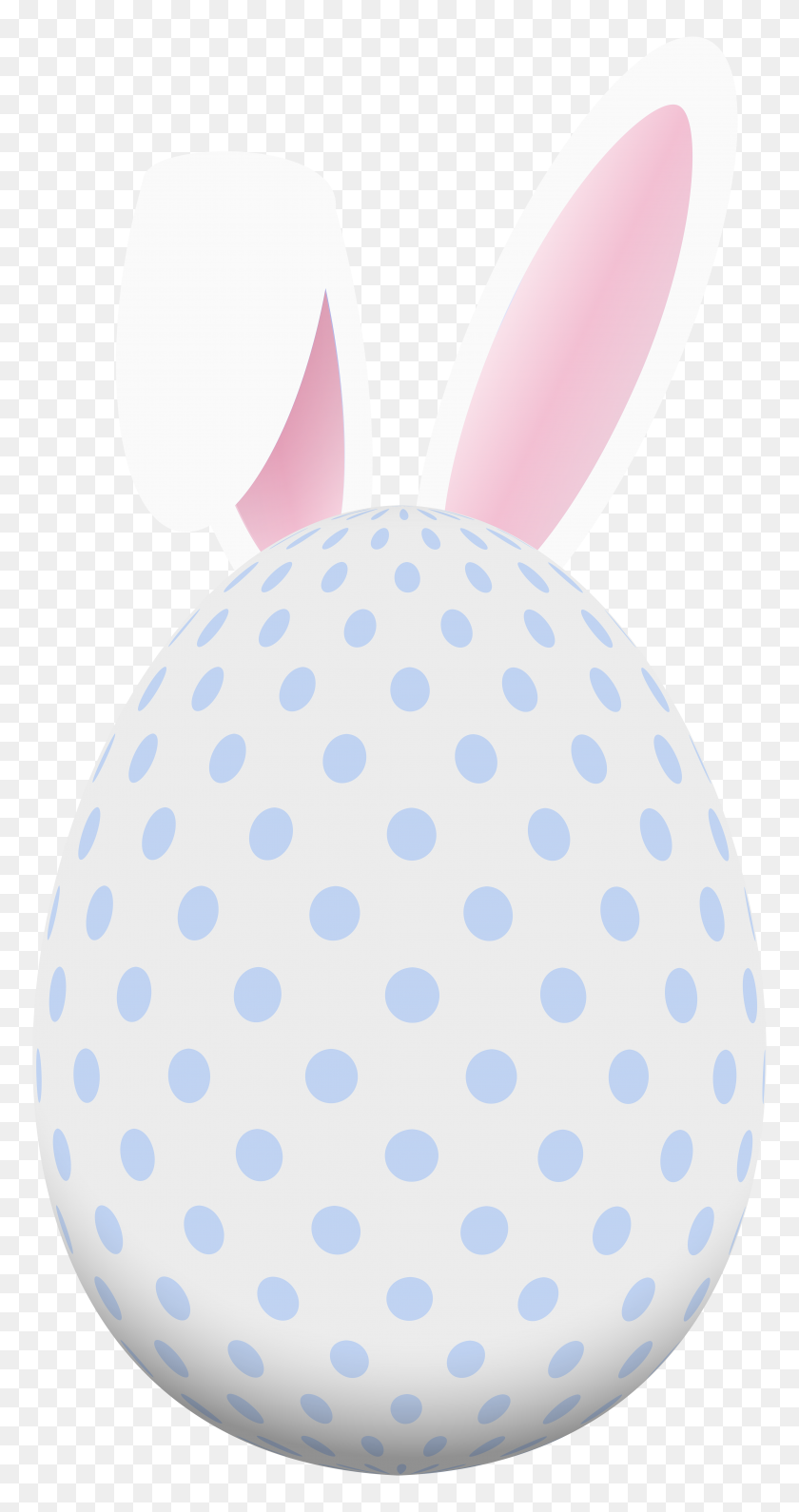 4077x8000 Easter Egg With Bunny Ears Clip Art - Rabbit Ears Clipart