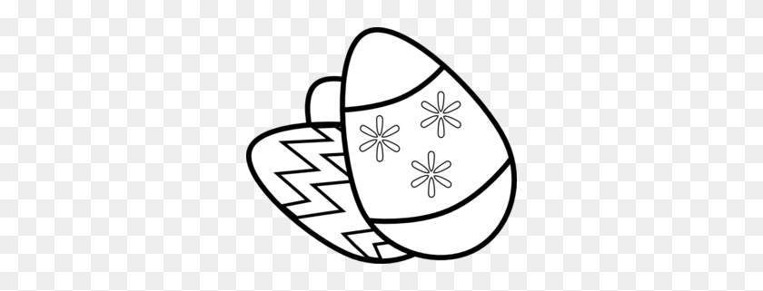 298x261 Пасхальные Яйца Картинки - Воскресение Клипарт Черный И Белый