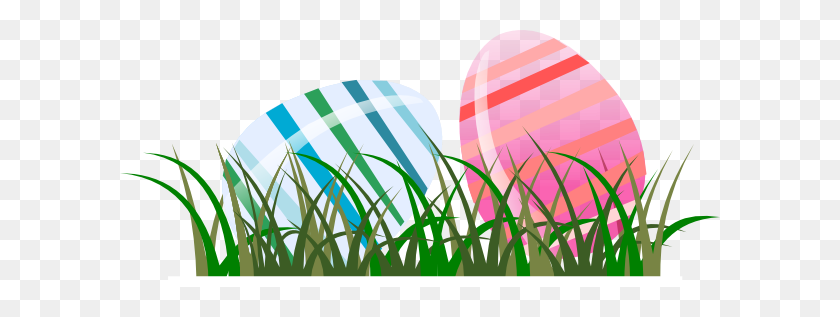 600x257 Easter Eggs In Grass Clipart Collection - Easter Bonnet Clipart