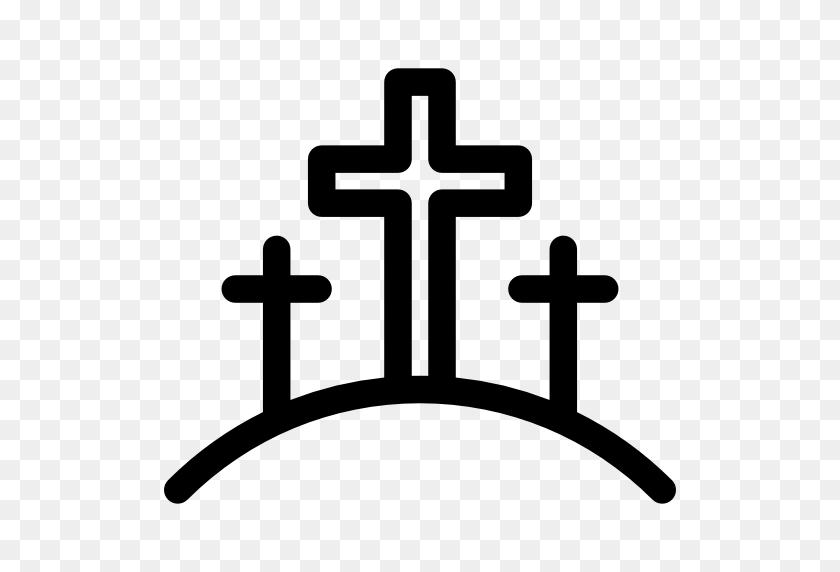 512x512 Икона Пасхи - Черно-Белый Религиозный Пасхальный Клипарт