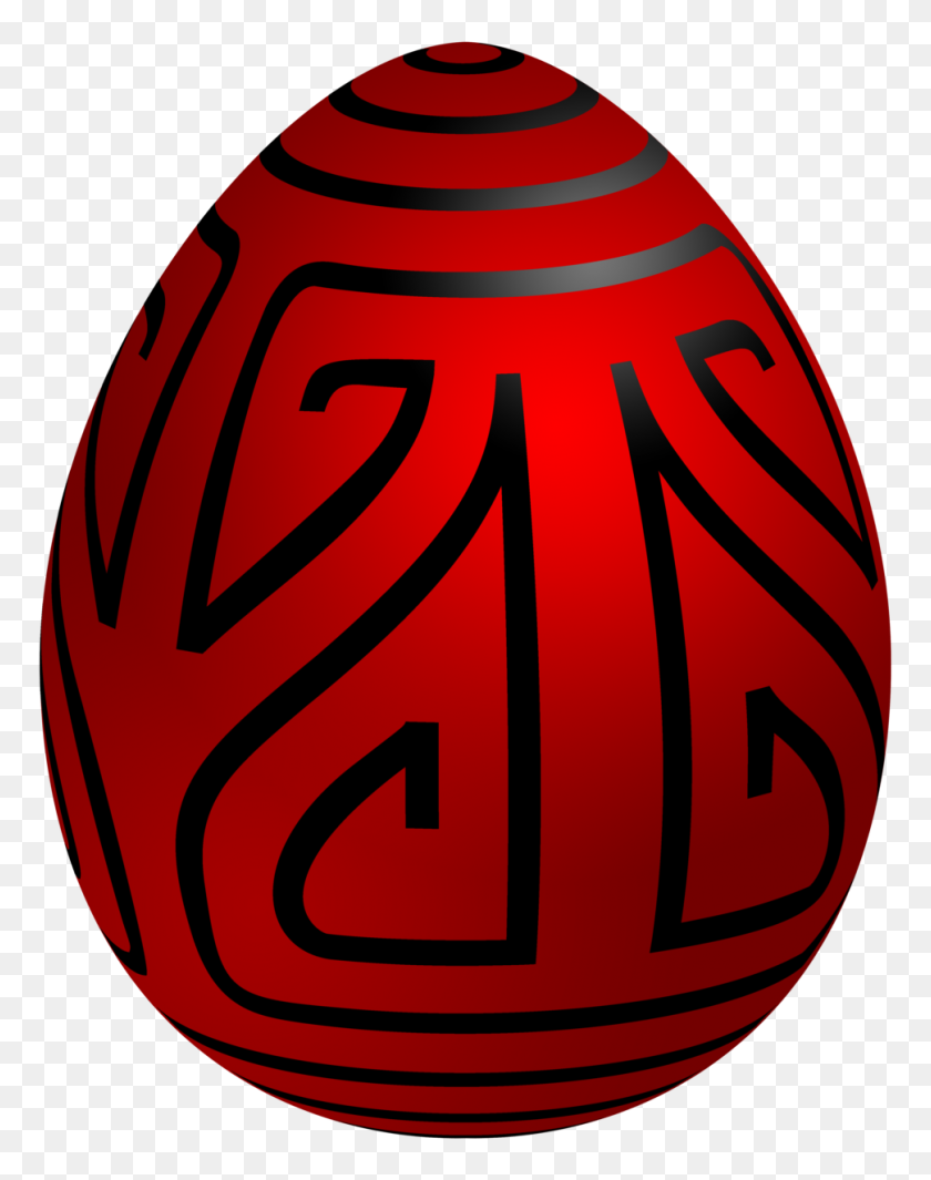 970x1250 Easter Red Deco Egg Png Clip Art - Egg Clipart PNG