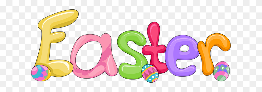 640x235 Easter Word Art Png - Word Art PNG