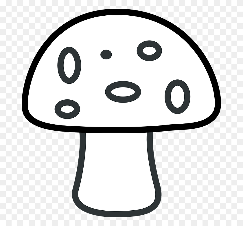 689x720 Easy Coloring Pages Stencils Coloring Pages, Clip - Mushroom Clipart Black And White