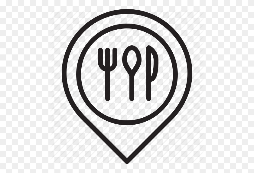 Eat Food Location Map Pin Restaurant Icon Food Icon Png