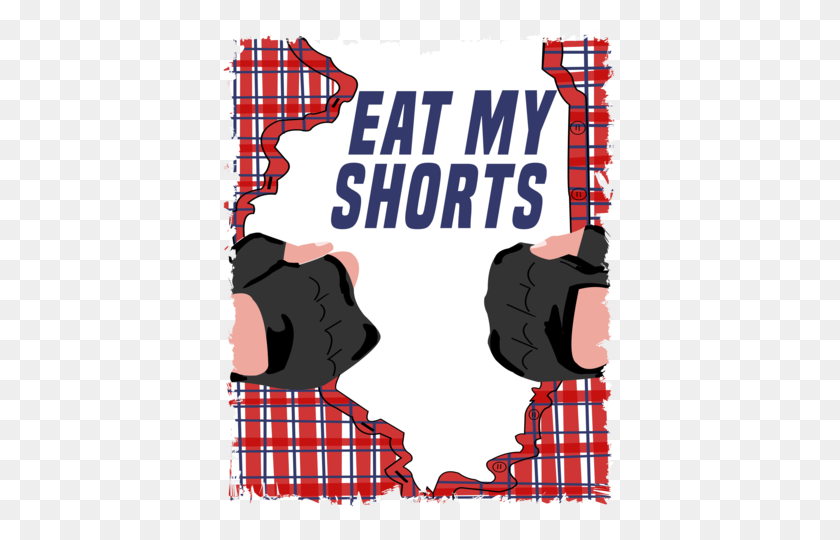 401x480 Eat My Shorts Custom Threadz, Llc - Клетчатая Рубашка Clipart