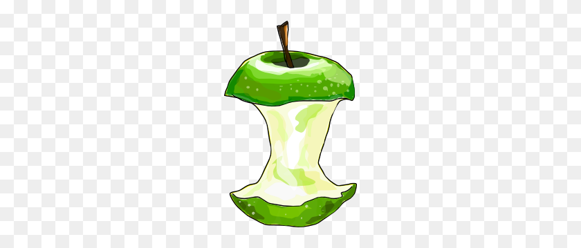 192x299 Eaten Apple Clip Art - Rotten Apple Clipart