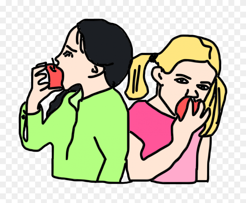 924x750 Eating Apple Child Girl - Person Eating Clipart