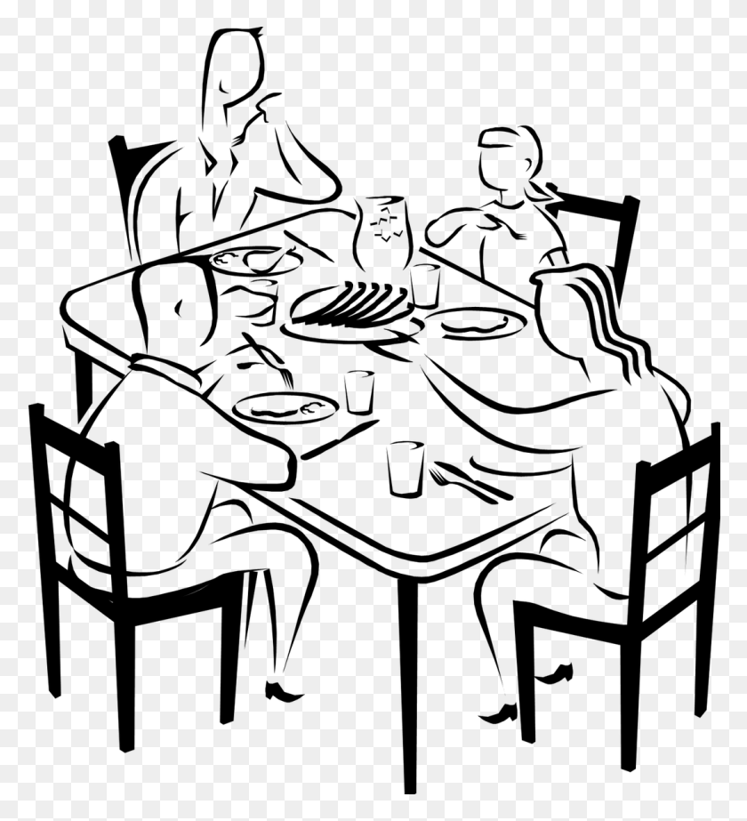 1084x1200 Eating Drawing Dinner Breakfast Clip Art - People Eating Clipart
