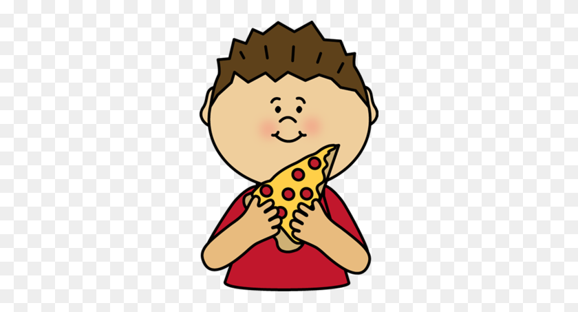 260x393 Eating Pizza Clipart - Pizza Slice Clipart PNG