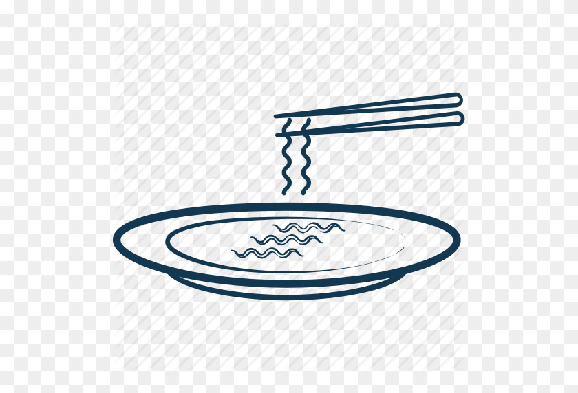 512x512 Eating Utensil, Fork, Noodles, Spaghetti, Spaghetti In Plate - Plate Of Spaghetti Clipart