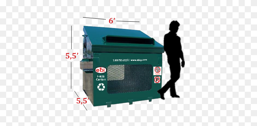 530x352 Ebi Environment Cardboard Containers - Dumpster PNG