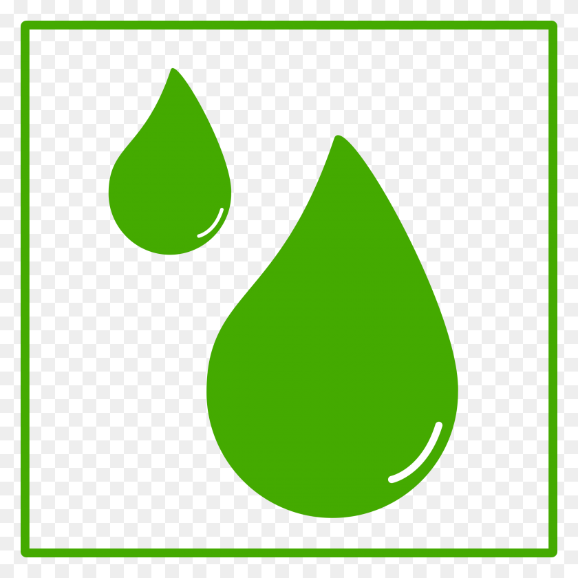 2400x2400 Eco Green Drop Of Water Icon Icons Png - Water Icon PNG