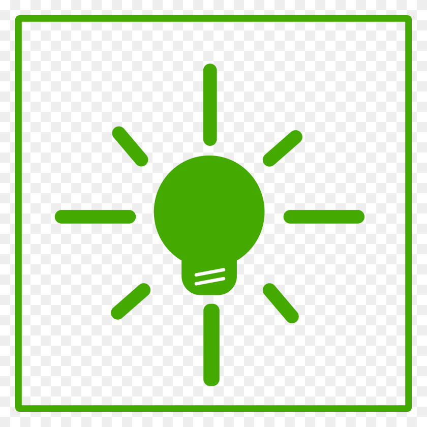 2400x2400 Eco Green Light Bulb Icon Icons Png - Lightbulb Icon PNG