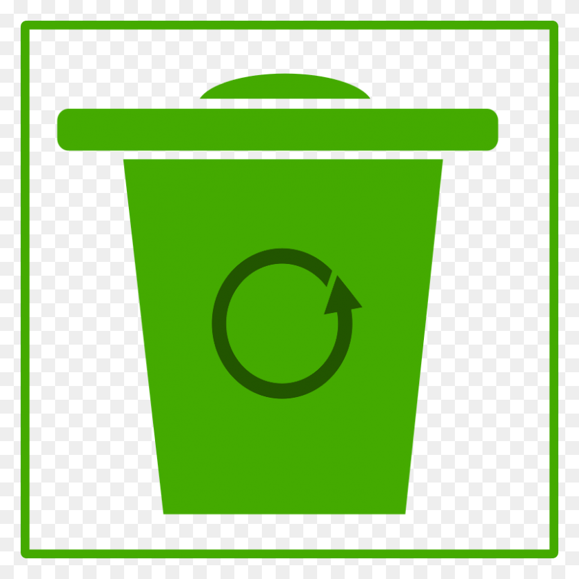 800x800 Eco Green Trash Can Icons Free Download Png Vector - Trashcan PNG
