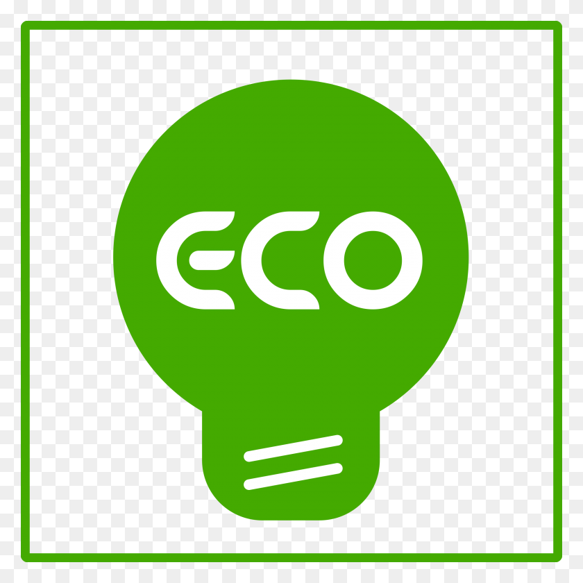 2400x2400 Eco Light Bulb Green Icon Icons Png - Lightbulb Icon PNG