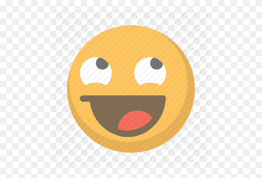 512x512 Ecstatic, Emoji, Face, Happy, Joy, Omg, Stoked Icon - Omg Emoji PNG