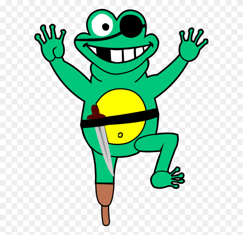 603x750 Edible Frog Pirate Toad Animal - Kermit Clipart