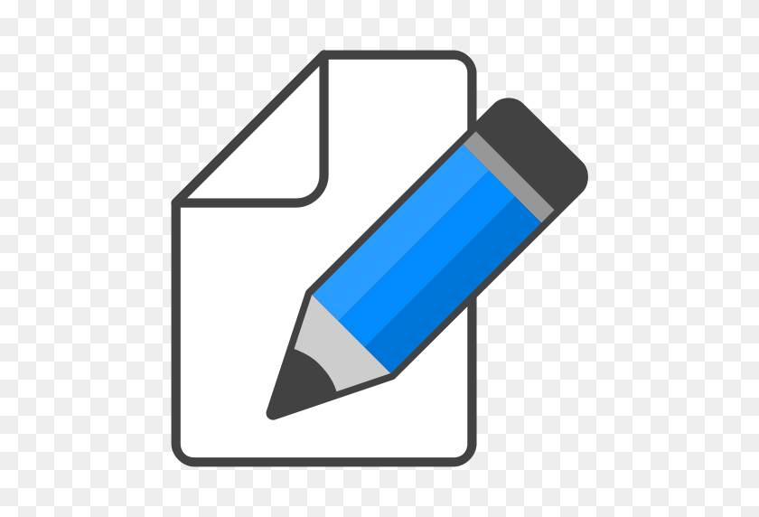 512x512 Edit Png Icon Blue Pencil - Edit Icon PNG
