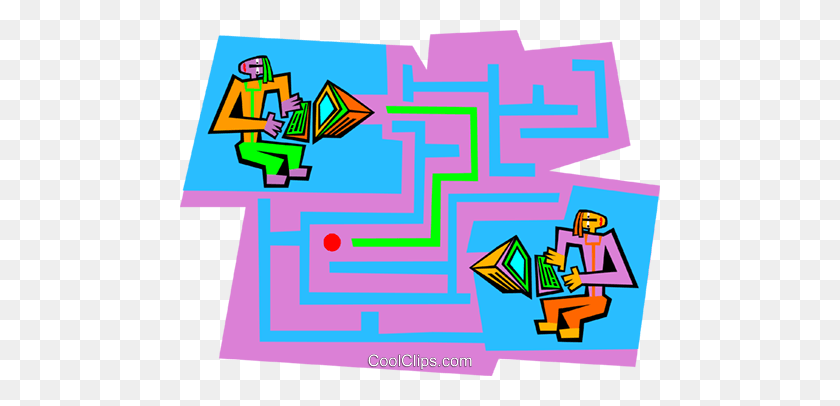 480x346 Education, Computing Maze Royalty Free Vector Clip Art - Maze Clipart