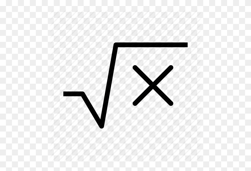 512x512 Education, Equation, Formula, Math, Root, School, Square Icon - Math Equation PNG