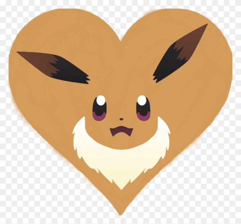 1242x1149 Eevee Heart Pokemon Freetoedit - Клипарт Иви