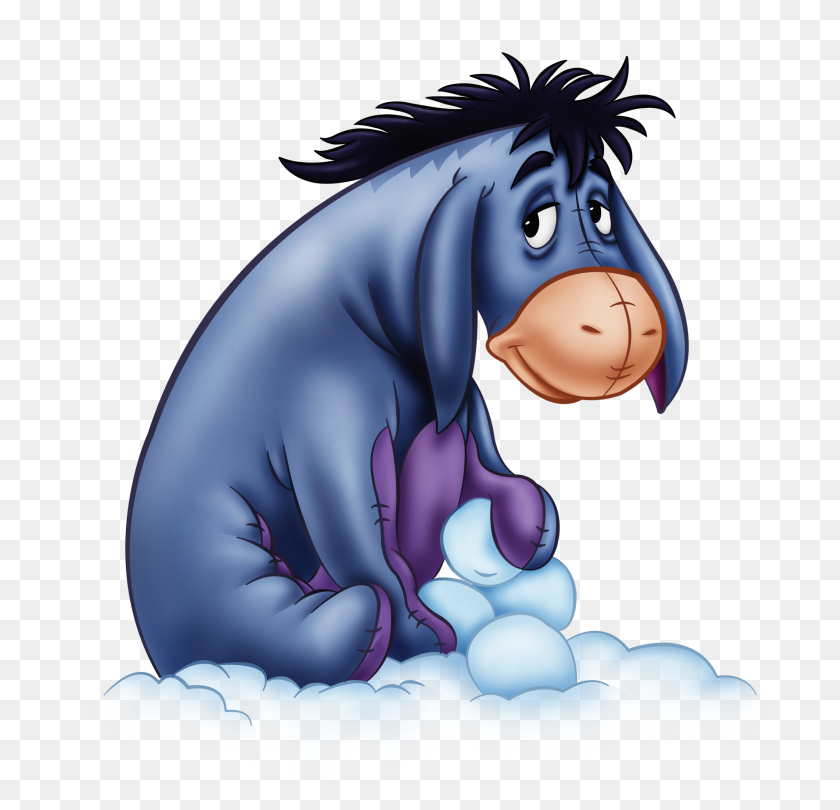 2617x2518 Eeyore With Snowballs Png Transparent Gallery - Snowball Clipart