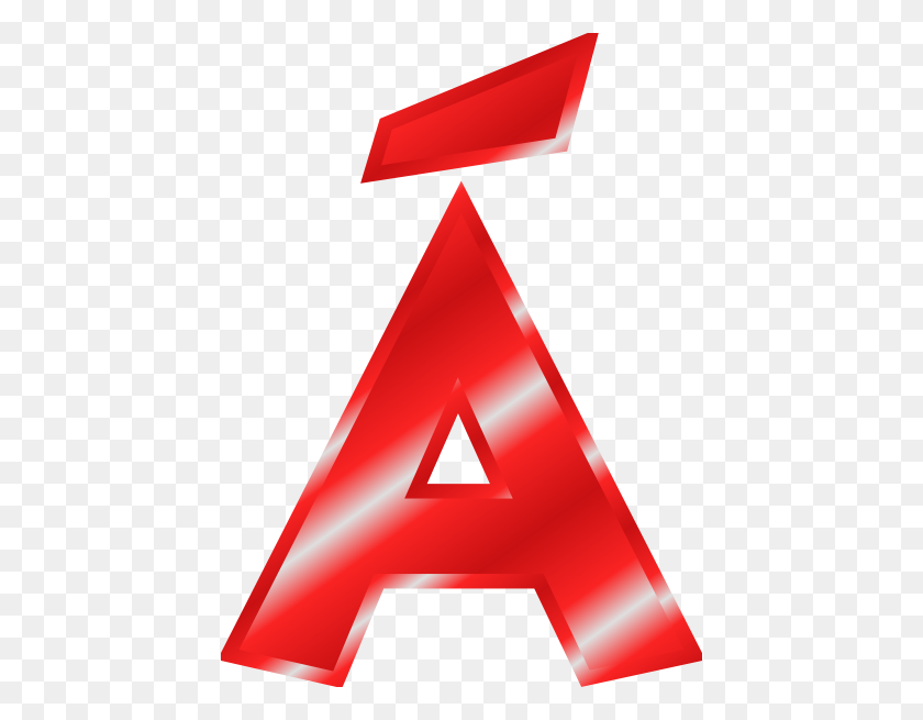 438x595 Effect Letters Alphabet Red Clip Art - Clipart Alphabet Letters