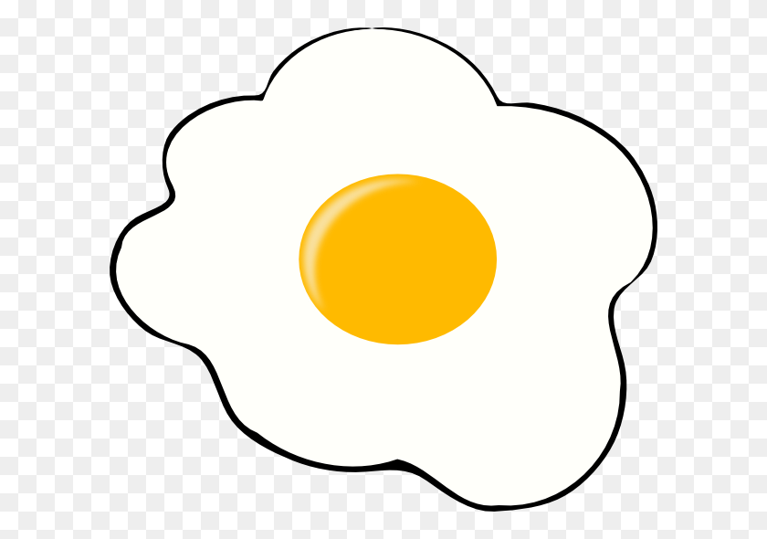 600x530 Egg Clip Art - Fried Egg Clipart Black And White