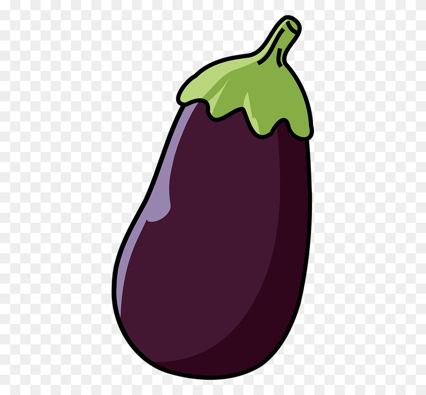 399x720 Eggplant Clipart Individual Fruit Vegetable - Individual Clipart