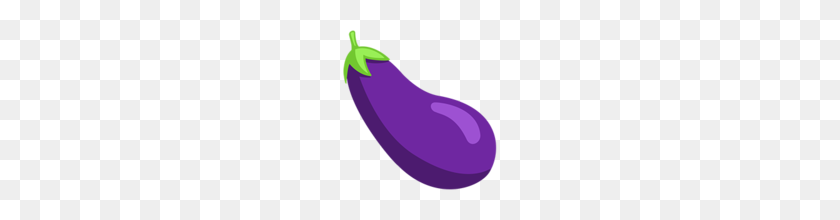 160x160 Eggplant Emoji On Messenger - Eggplant Emoji PNG