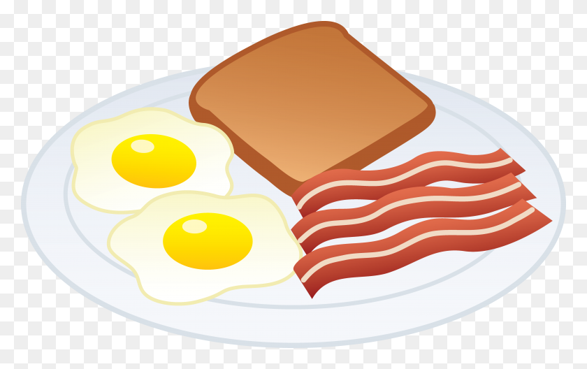 6494x3898 Eggs Bacon And Toast - Yolk Clipart