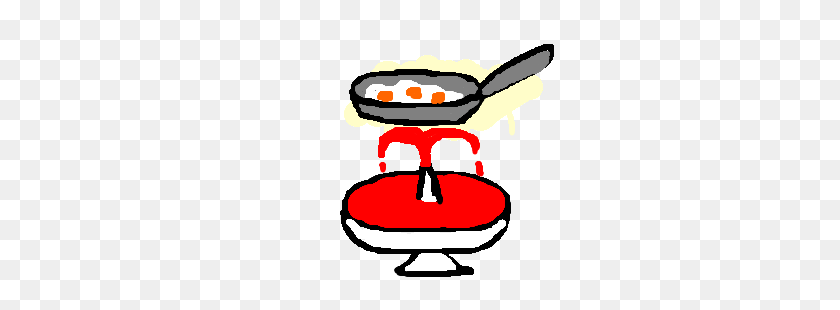 300x250 Eggs On A Cast Iron Pan Over Fountain Of Blood - Cast Iron Skillet Clipart