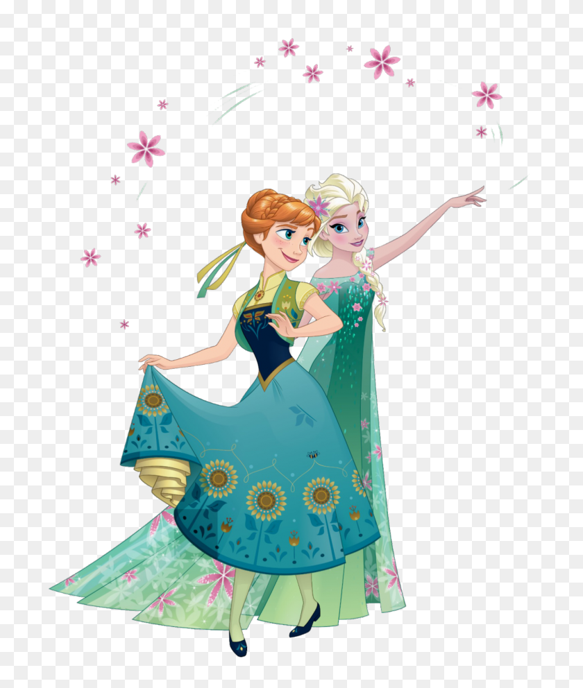 1280x1530 Egipciaca Anna And Elsa From Frozen Fever - Frozen Characters PNG