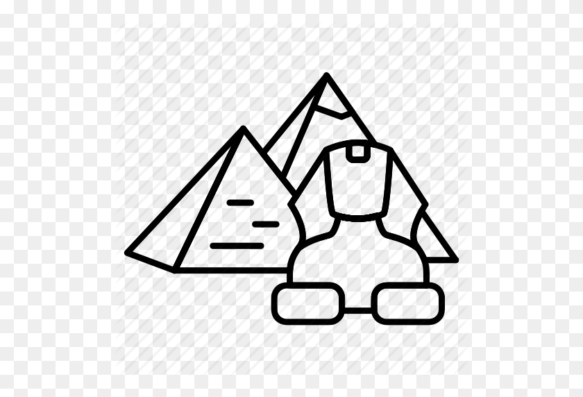 512x512 Египет, Гиза, Достопримечательность, Пирамида, Путешествие, Чудо-Икона - Египетская Пирамида Клипарт