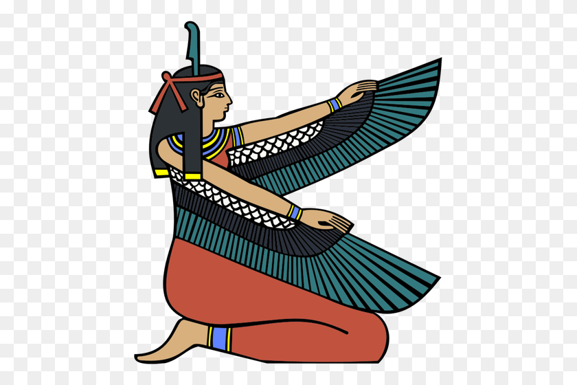 449x500 Egyptian Goddess Maat Vector Clip Art - Personification Clipart