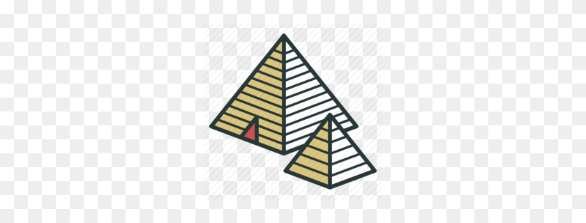 260x260 Египетская Пирамида Черно-Белый Клипарт - Царь Тутанхамона