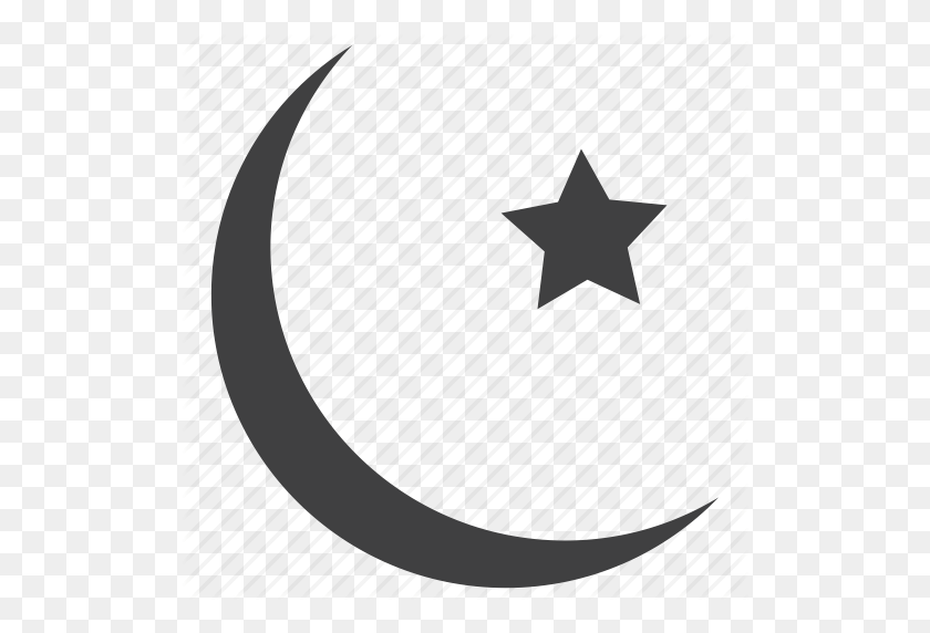 512x512 Ид Мубарак, Ислам, Луна, Знак, Значок Звезды - Ид Мубарак Png