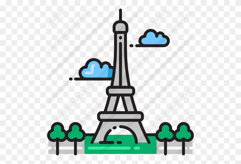 512x512 Eiffel Tower - Eiffel Tower Black And White Clipart
