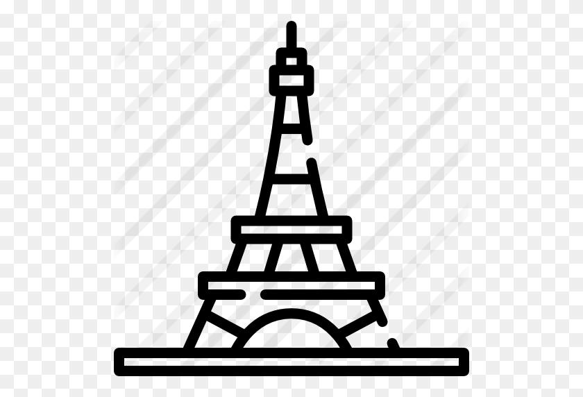 512x512 Eiffel Tower - Eiffel Tower Clipart Black And White